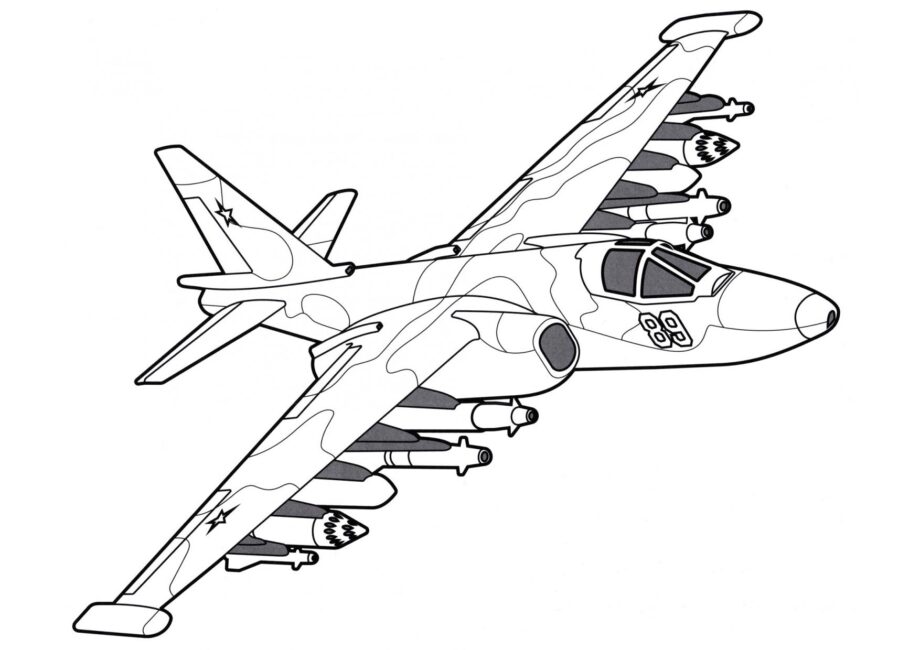 Su-25 Frogfoot Disegni da Colorare