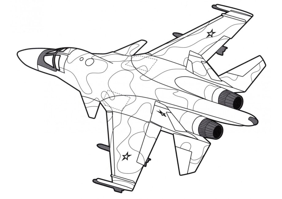 Su-34 Disegni da Colorare