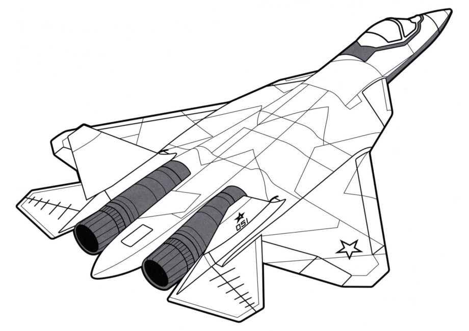 Su-57 Disegni da Colorare