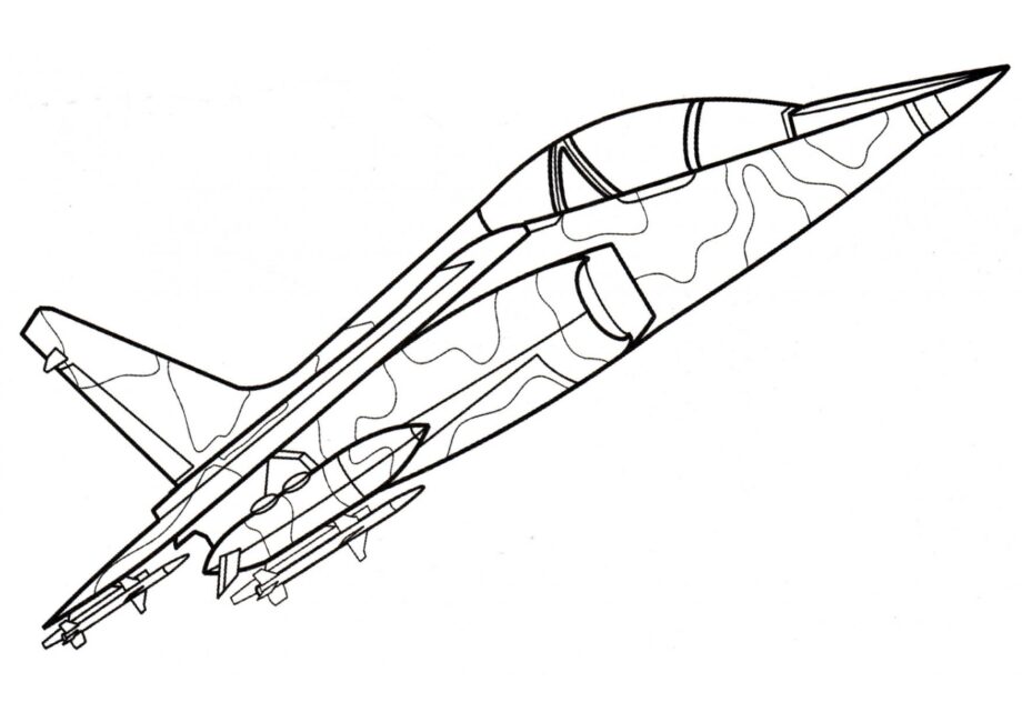 Aereo da Attacco Leggero Alpha Jet Disegni da Colorare