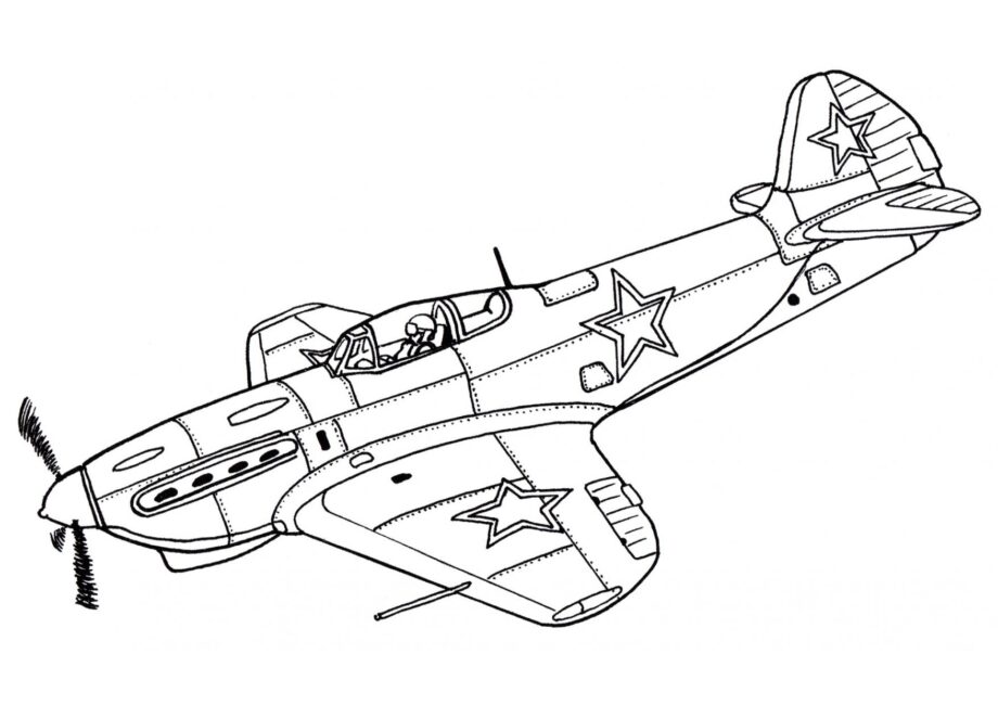 Yak-9D Disegni da Colorare