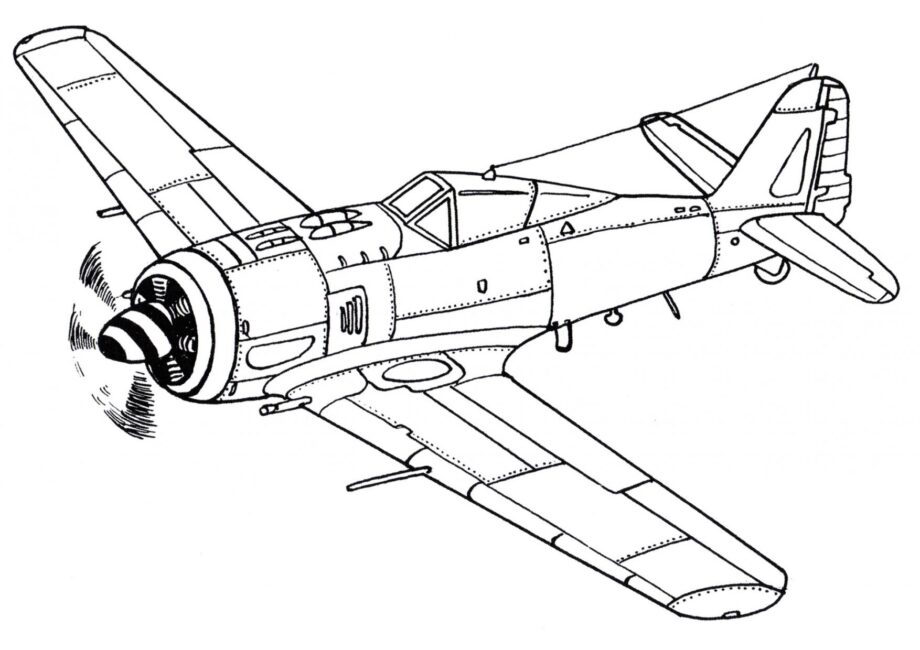 Focke-Wulf Fw 190 Disegni da Colorare