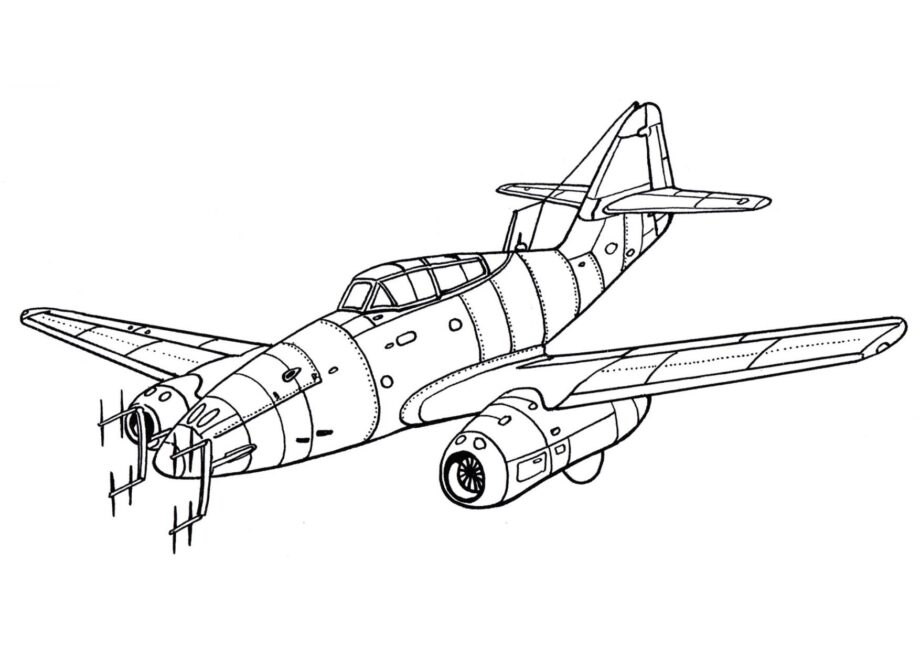 Messerschmitt Me 262 Disegni da Colorare