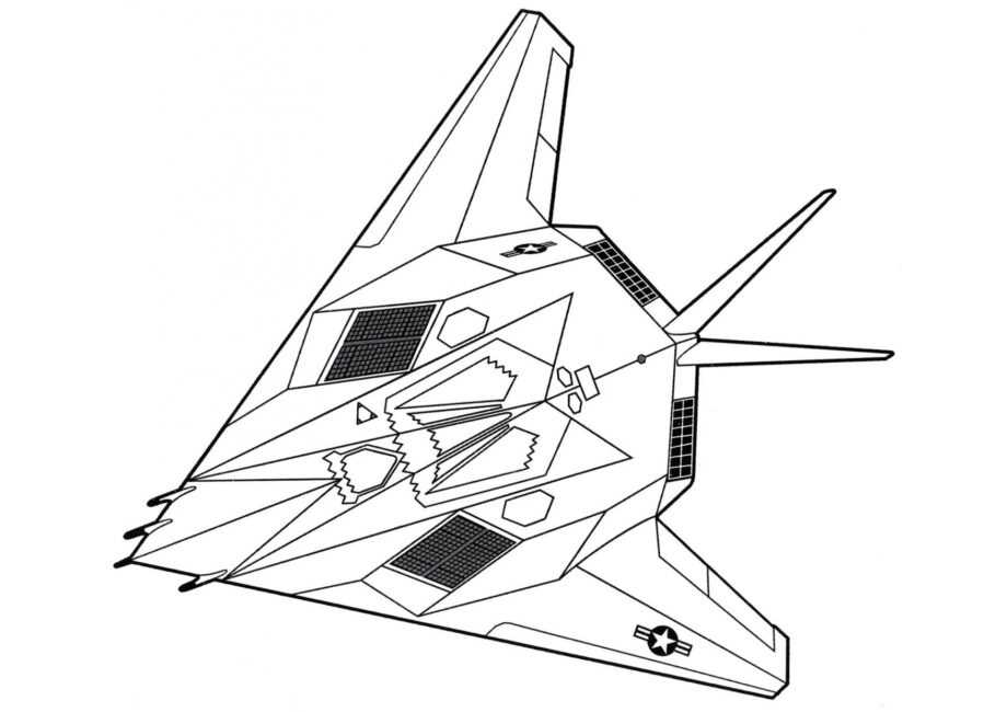 Lockheed F-117 Nighthawk Disegni da Colorare