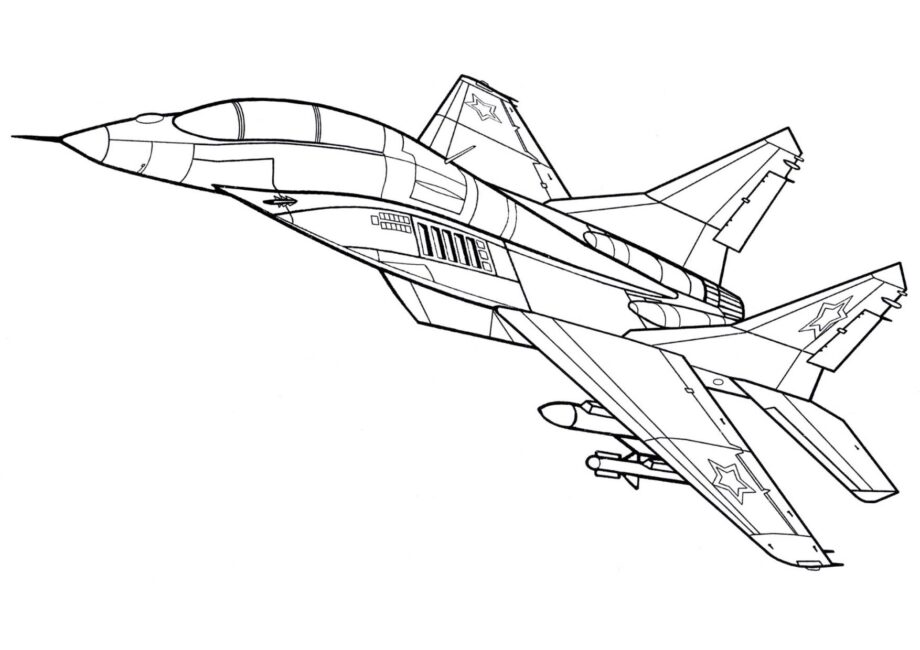 Caccia in Prima Linea MiG-29 Disegni da Colorare