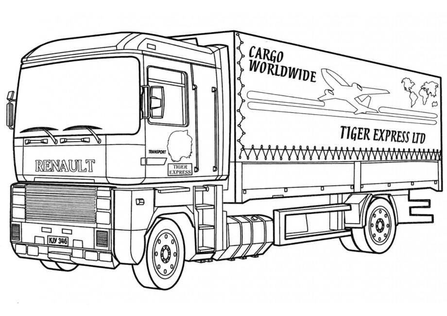 Disegni da Colorare Camion Tiger Express