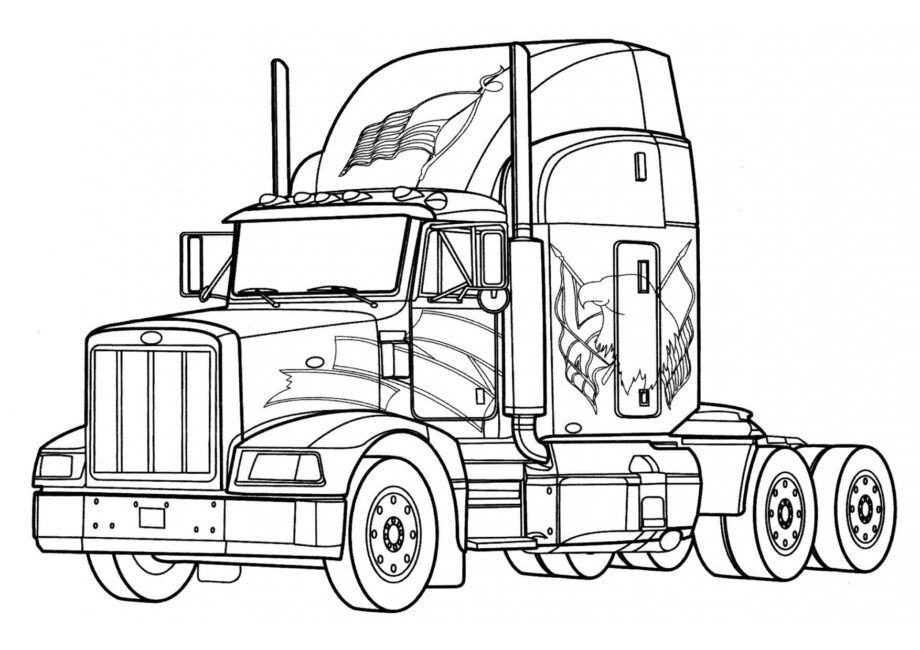 Disegni da Colorare Peterbilt 377