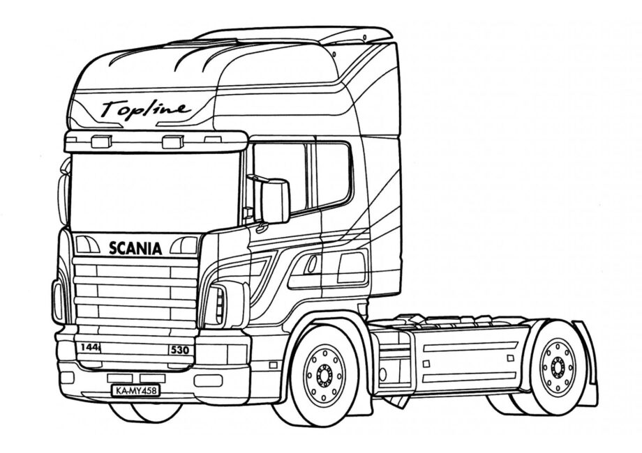 Disegni da Colorare Scania 144 Topline