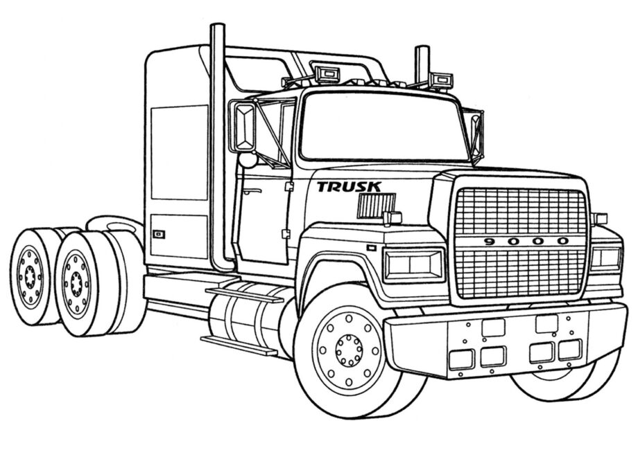 Disegni da Colorare Camion Statunitense Ford 9000