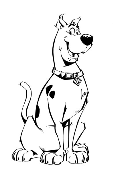 Disegno da Colorare: Scooby-Doo Giocoso