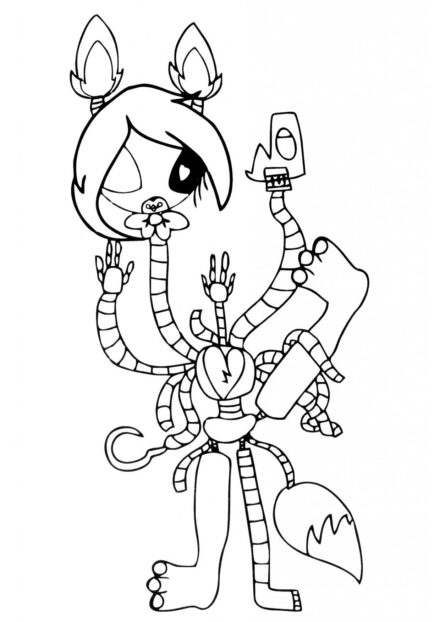 Foxy Mangle Disegno da Colorare