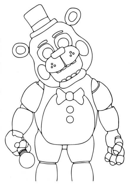 Toy Freddy Disegno da Colorare