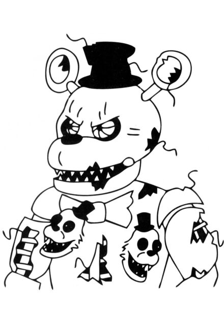 Nightmare Freddy Disegno da Colorare