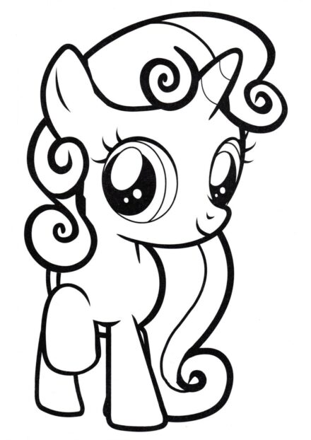 Disegno da Colorare Sweetie Belle - La Sorella di Rarity