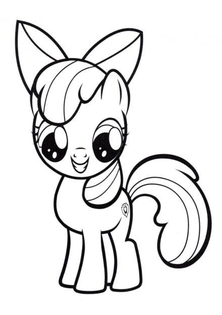 Disegno da Colorare Apple Bloom - Pony della Terra