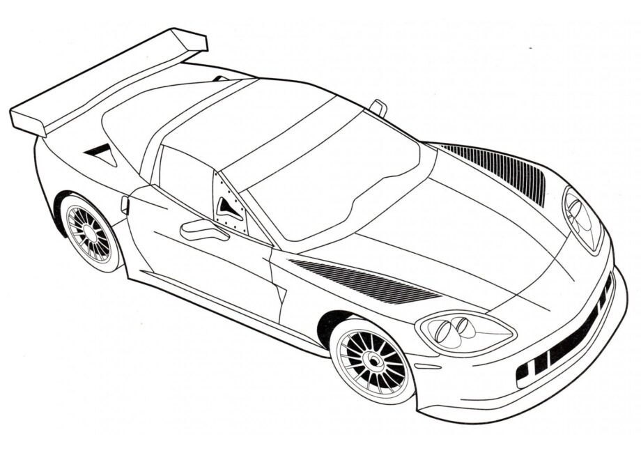 Disegno da Colorare Chevrolet Corvette C6R