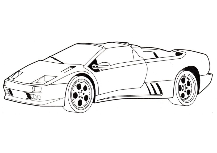 Disegno da Colorare Lamborghini Diablo