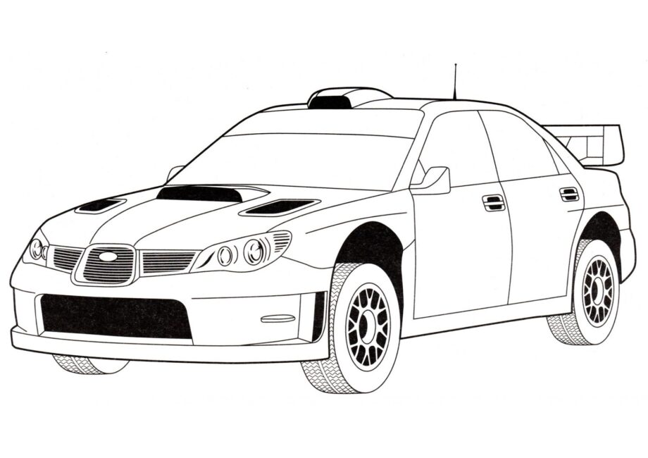 Disegno da Colorare Subaru Impreza WRC