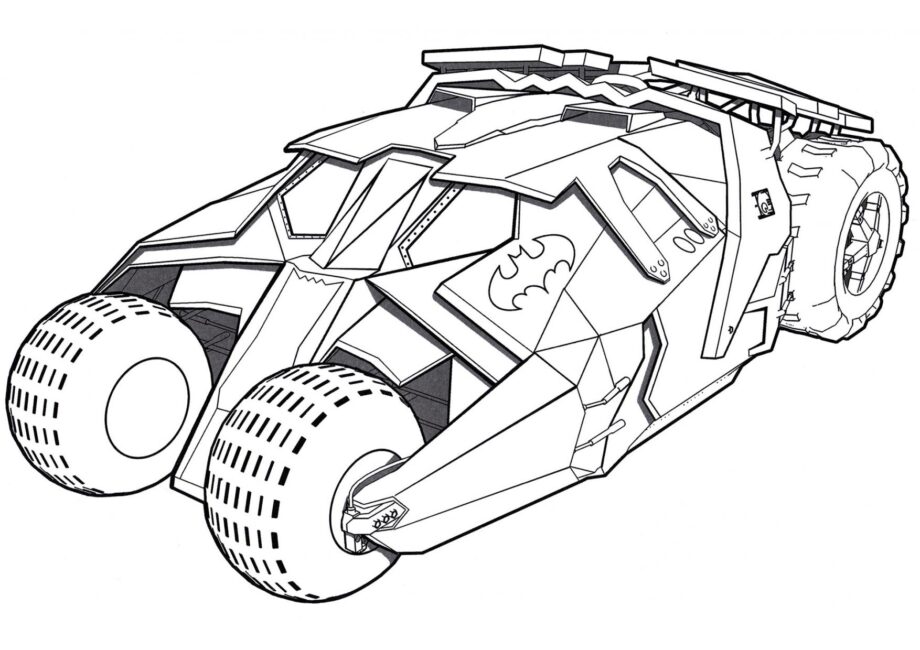 Disegno da Colorare Batmobile The Tumbler