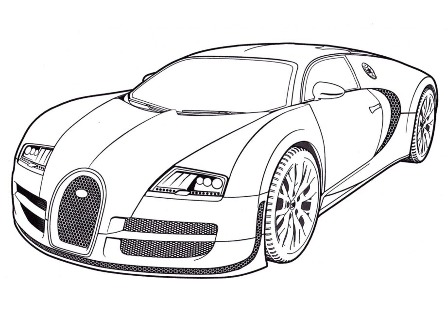 Disegno da Colorare Bugatti Veyron 16.4 Super Sport