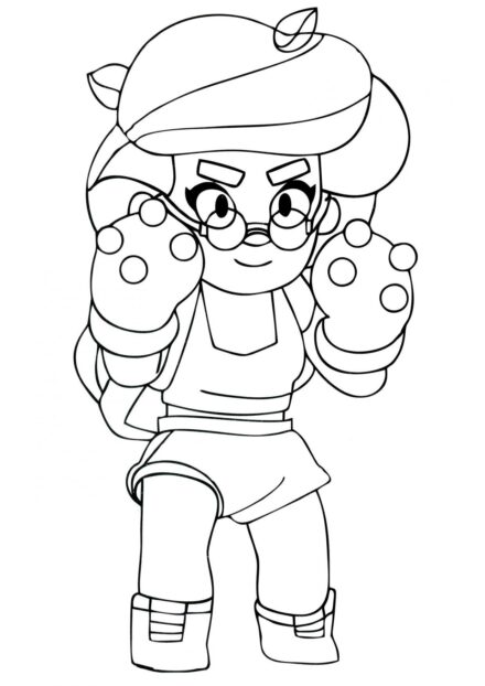 Disegno da Colorare Rosa Brawl Stars