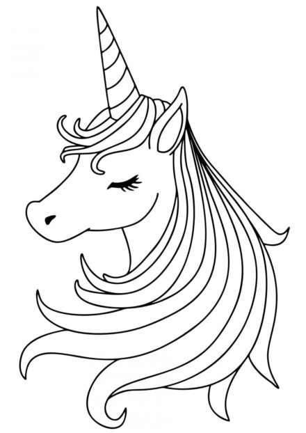 Disegni da Colorare: Unicorno Bellissimo