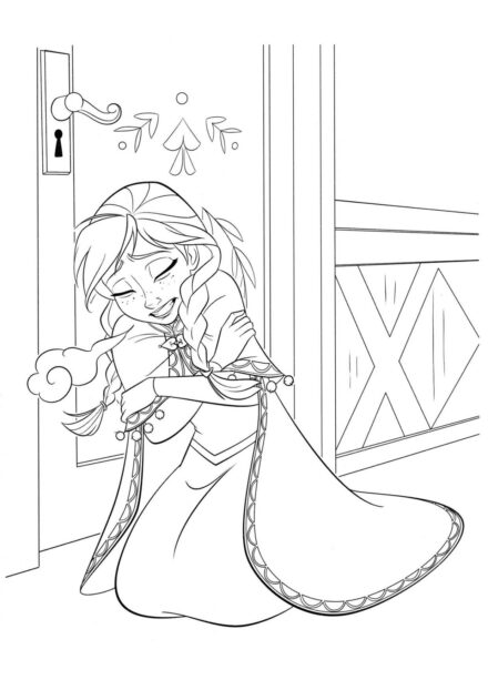 Disegno da Colorare Anna di Frozen