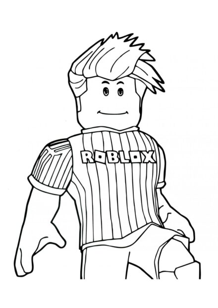 Disegno da Colorare: Personaggio Giocatore di Calcio di Roblox