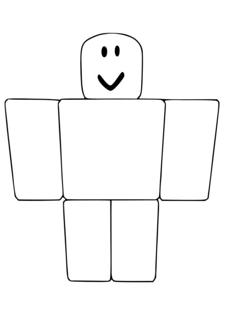 Disegno da Colorare: Skin Noob di Roblox