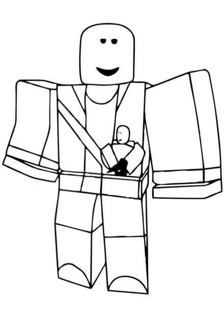 Disegno da Colorare: Giocatore di Roblox