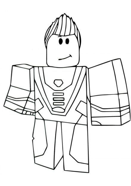 Disegno da Colorare: Personaggio Roblox