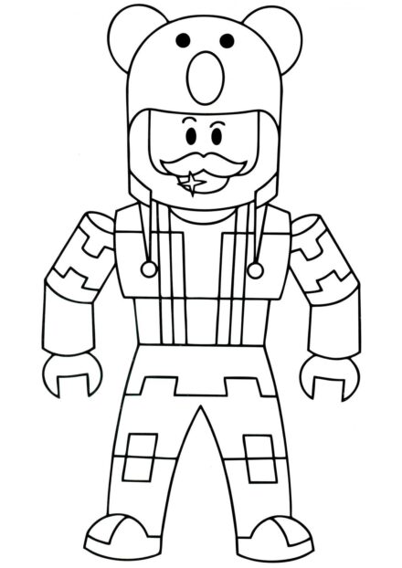 Disegno da Colorare: Personaggio Roblox Sinknuddles