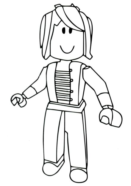 Disegno da Colorare: Noob di Roblox