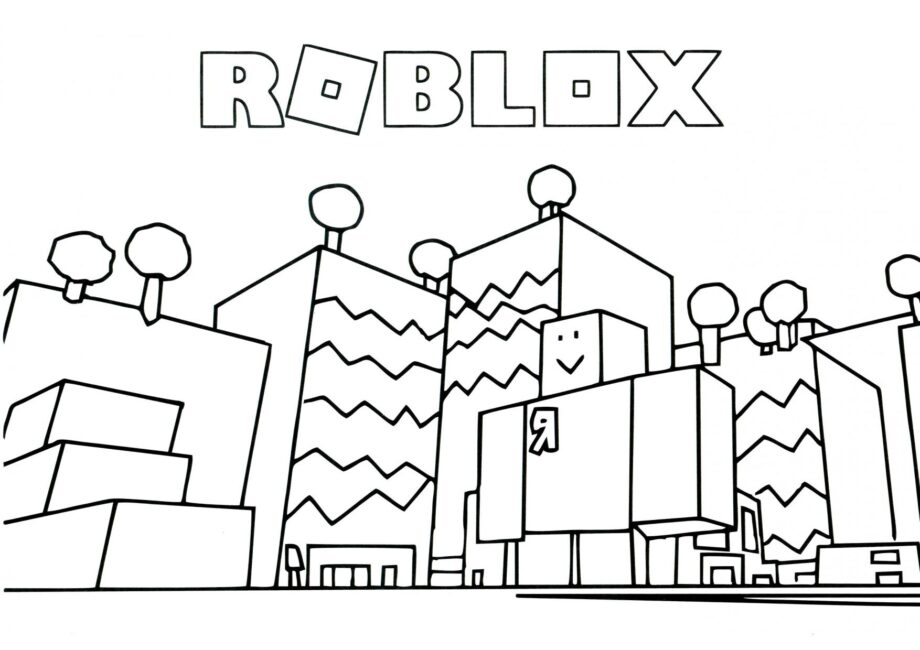 Disegno da Colorare: Case di Roblox