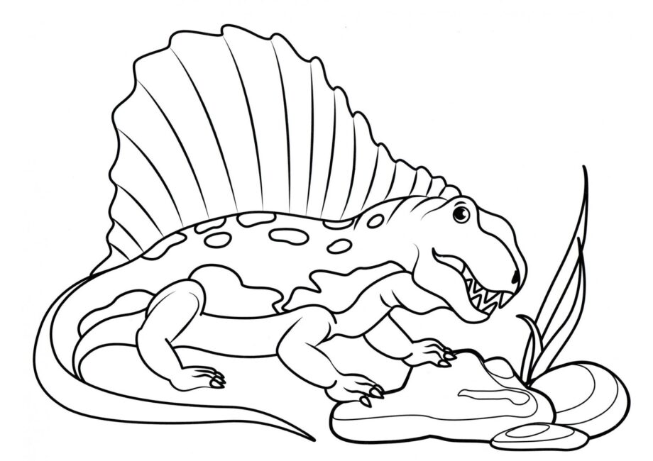 Disegno da Colorare di Bellissimo Dimetrodon