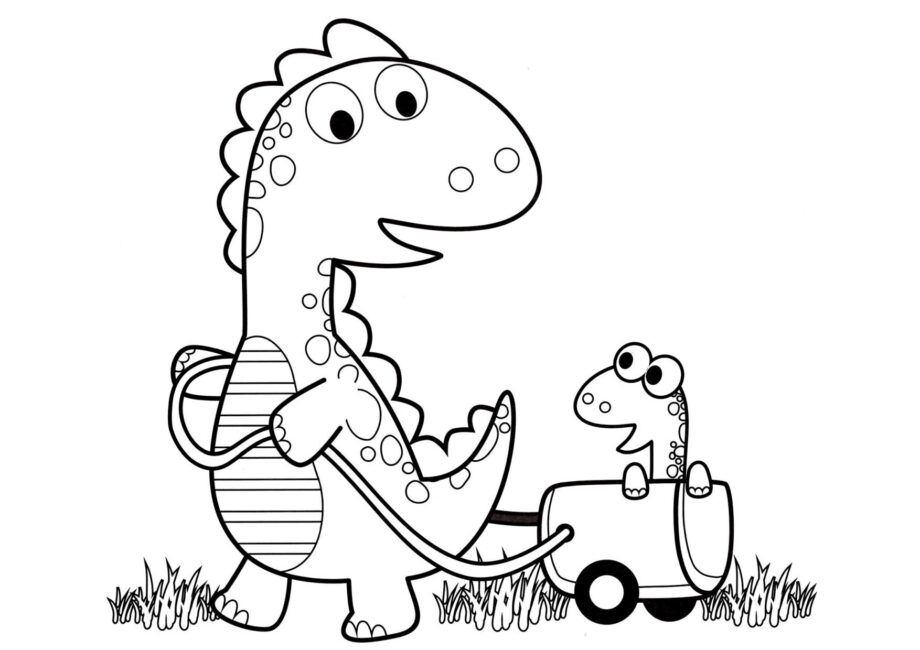 Disegno da Colorare di Little Dinosaur