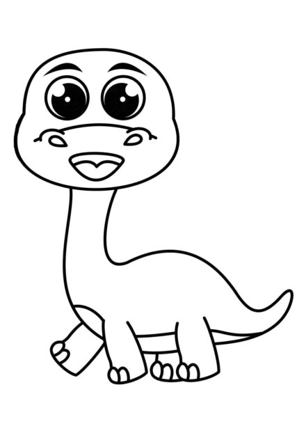 Disegno da Colorare di Baby Brachiosaurus