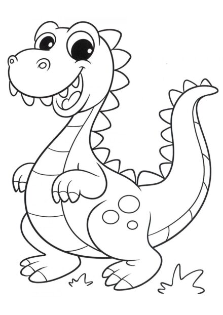 Disegno da Colorare di Baby Dinosaur