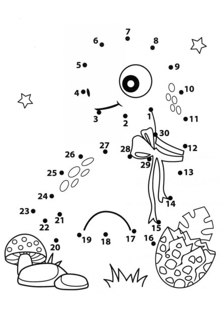 Disegno da Colorare di Baby Dinosaur con un Fiocco