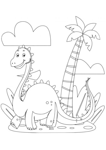 Disegno da Colorare di Baby Apatosaurus